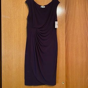 Deep plum polyester dress. New with tags